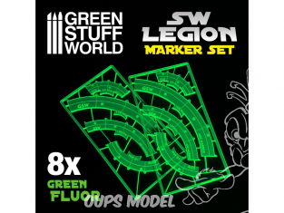 Green Stuff 502359 Marqueurs de ligne de tir (Legion) LIME FLUO