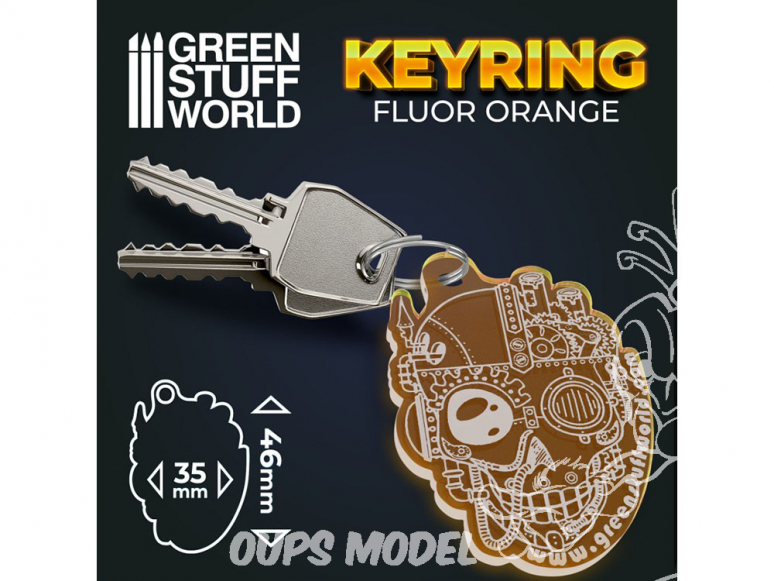 Green Stuff 503448 Porte-clés ORANGE SKULL