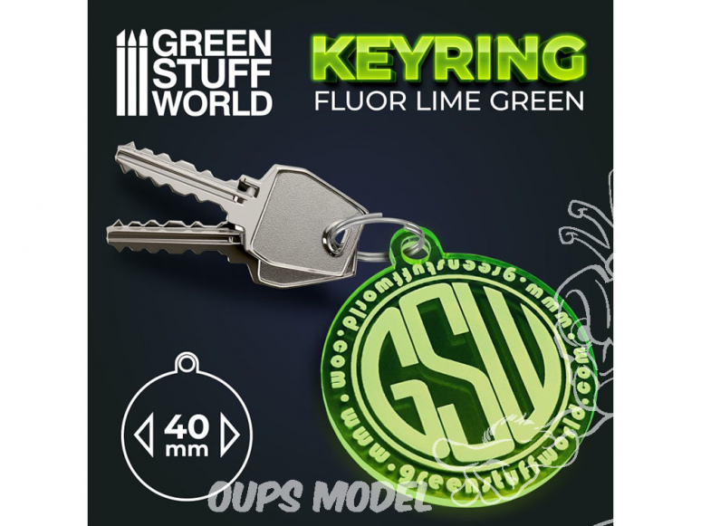 Green Stuff 503400 Porte-clés ROND VERT