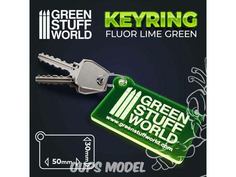 Green Stuff 503394 Porte-clés Rectangle VERT