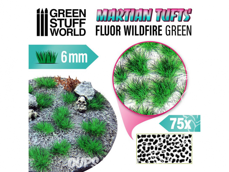 Green Stuff 501666 Touffes d'herbe XL 12mm Auto-Adhésif VERT CLAIR