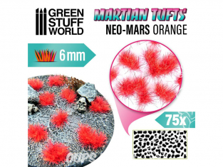 Green Stuff 501789 Touffes d'herbe martienne 6mm NEO-MARS ORANGE