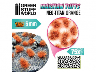 Green Stuff 501802 Touffes d'herbe martienne 6mm NEO-TITAN ORANGE