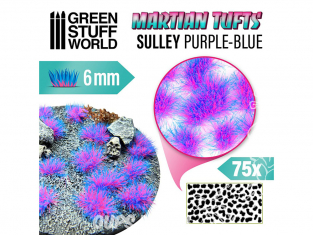 Green Stuff 501857 Touffes d'herbe martienne 6mm SULLY PURPLE-BLUE
