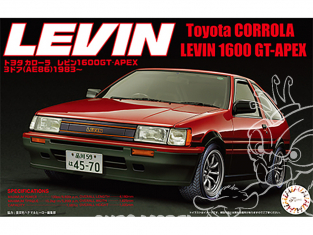 Fujimi maquette voiture 46204 Toyota Corrola Levin 1600 GT-APEX AE86 1983 1/24
