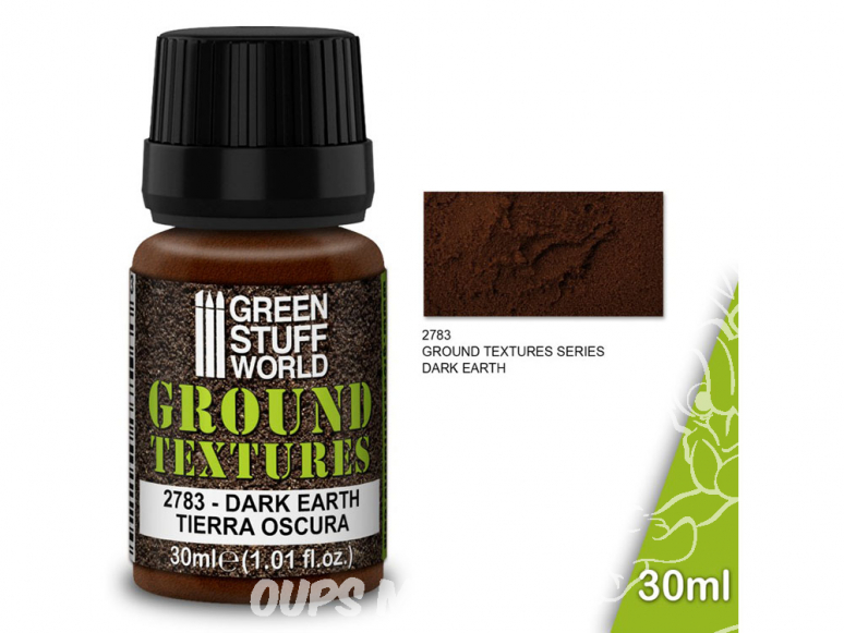 Green Stuff 501437 Textures de terre DARK EARTH 30ml