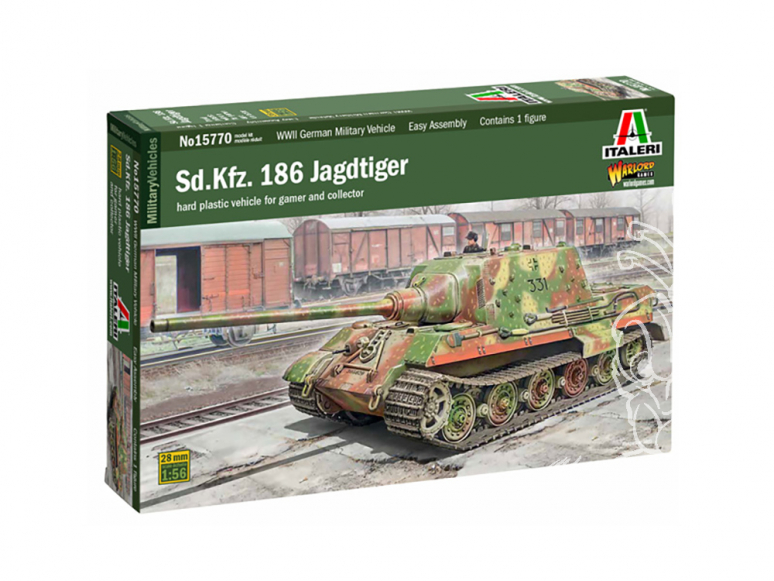 Italeri maquette militaire 15770 Sd.Kfz. 186 Jagdtiger 1/56 28mm