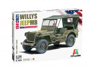 Italeri maquette voiture 3635 Willys Jeep MB 80th Anniversary 1941-2021 1/24