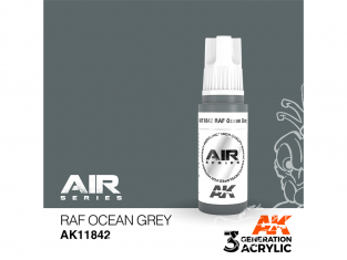 Ak interactive peinture acrylique 3G AK11842 RAF Ocean Grey - Gris Océan 17ml AIR