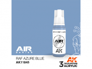 Ak interactive peinture acrylique 3G AK11845 RAF Azure blue - Bleu azur 17ml AIR