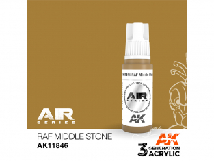 Ak interactive peinture acrylique 3G AK11846 RAF Middle stone - Pierre moyen 17ml AIR