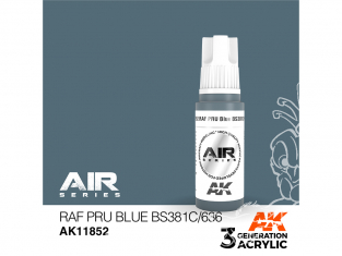 Ak interactive peinture acrylique 3G AK11852 RAF PRU Blue BS381C/636 - Bleu PRU 17ml AIR
