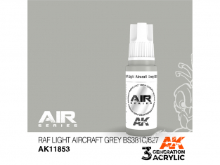 Ak interactive peinture acrylique 3G AK11853 RAF Light Aircraft Grey BS381C/627 - Gris clair aviation 17ml AIR