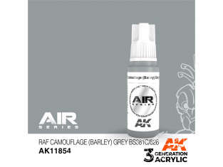 Ak interactive peinture acrylique 3G AK11854 RAF Camouflage (Barley) Grey BS381C/626 - Gris orge 17ml AIR
