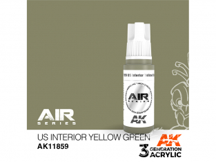 Ak interactive peinture acrylique 3G AK11859 US Interior Yellow Green - Vert jaune intérieur US 17ml AIR