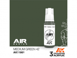 Ak interactive peinture acrylique 3G AK11861 Vert moyen 42 17ml AIR
