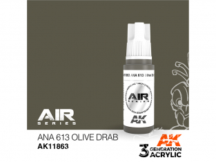Ak interactive peinture acrylique 3G AK11863 ANA613 Olive drab 17ml AIR
