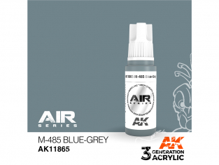 Ak interactive peinture acrylique 3G AK11865 M-485 Blue-grey - Bleu gris 17ml AIR