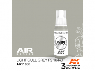 Ak interactive peinture acrylique 3G AK11866 Light gull grey FS16440 - Gris mouette clair 17ml AIR