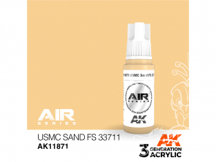 Ak interactive peinture acrylique 3G AK11871 USMC Sand FS33711 - Sable USMC 17ml AIR