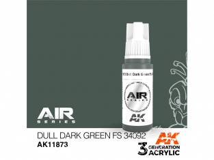Ak interactive peinture acrylique 3G AK11873 Dull Dark Green FS34092 - Vert foncé terne 17ml AIR