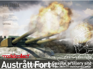 Modelcollect maquette militaire 72344 Austrått Fort tourelle triple 28cm César artillerie côtière 1/72