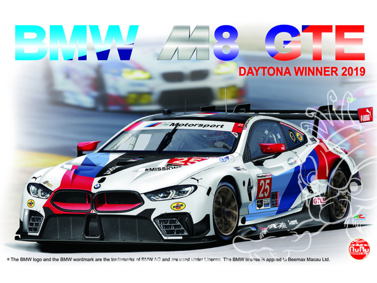 NuNu maquette voiture de Piste PN24010 BMW M8 GTE 2019 DAYTONA WINNER 1/24