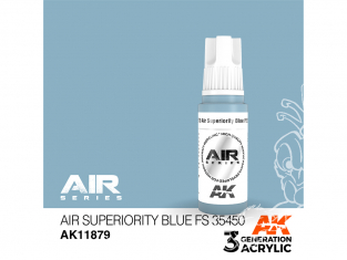 Ak interactive peinture acrylique 3G AK11879 Air superiority blue FS35450 - Bleu supériorité aérienne 17ml AIR