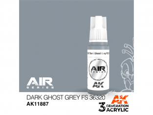 Ak interactive peinture acrylique 3G AK11887 Dark ghost grey FS36320 - Gris fantome foncé 17ml AIR