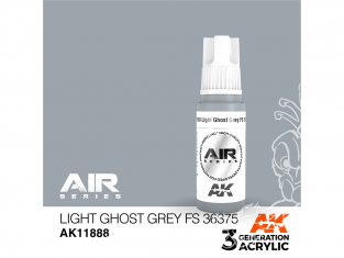 Ak interactive peinture acrylique 3G AK11888 Light ghost grey FS36375 - Gris fantome clair 17ml AIR