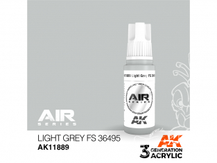 Ak interactive peinture acrylique 3G AK11889 Light grey FS36495 - Gris clair 17ml AIR