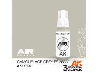 Ak interactive peinture acrylique 3G AK11890 Camouflage grey FS36622 - Gris camouflage 17ml AIR