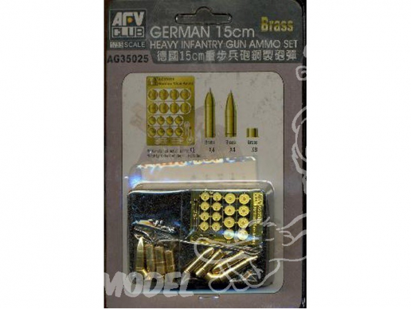 afv club maquette militaire ag35025 SET DE MUNITIONS en laiton pour 15cm SIG33 1/35