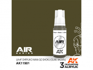 Ak interactive peinture acrylique 3G AK11901 IJA 7 Ohryuko NANA GO Shoku (Brun olive) 17ml AIR