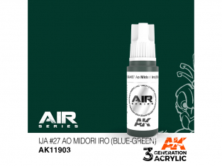 Ak interactive peinture acrylique 3G AK11903 IJA 27 AO Midori Iro (Bleu-vert) 17ml AIR