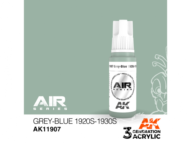 Ak interactive peinture acrylique 3G AK11907 Gris bleu 1920s - 1930s 17ml AIR