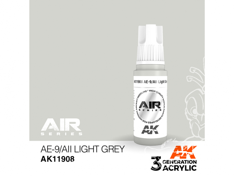 Ak interactive peinture acrylique 3G AK11908 AE-9 / All Light grey 17ml AIR