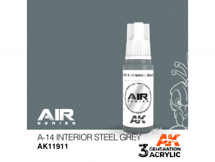 Ak interactive peinture acrylique 3G AK11911 A-14 Gris métal intérieur 17ml AIR