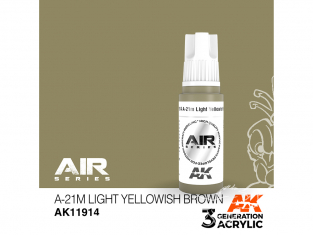 Ak interactive peinture acrylique 3G AK11914 A-21M Brun jaunatre clair 17ml AIR