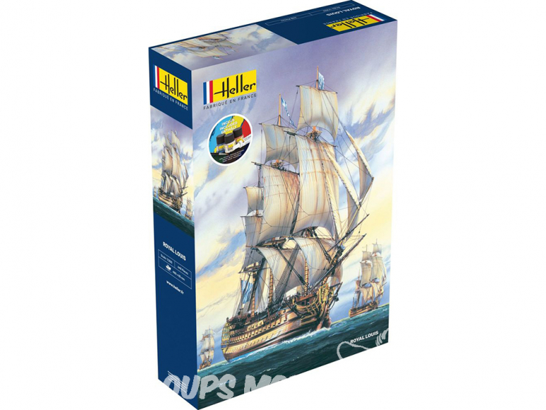 Heller maquette bateau 58892 STARTER KIT Royal Louis inclus peintures principale colle et pinceau 1/200