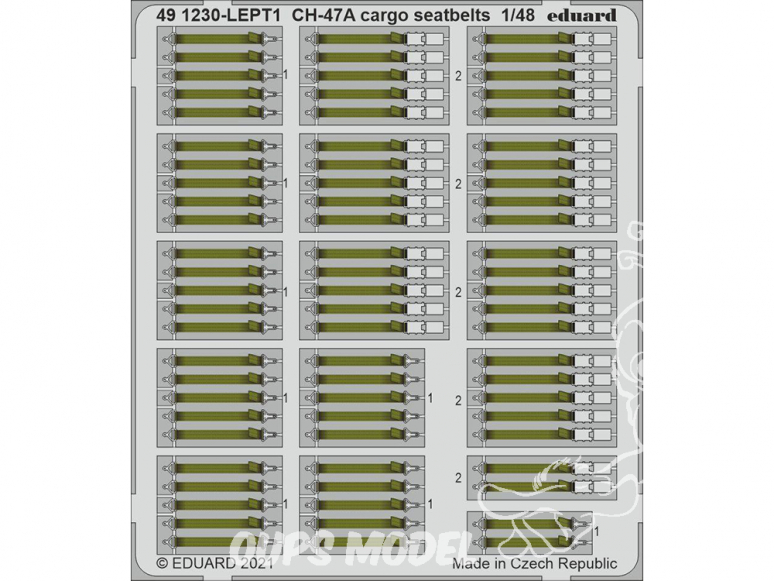 EDUARD photodecoupe avion 491230 Harnais cargo CH-47A Hobby Boss 1/48