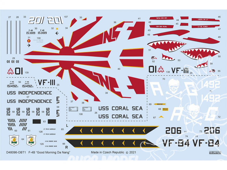 Eduard Decalques avion D48096 F-4B Good Morning Da Nang Phantom Tamiya 1/48