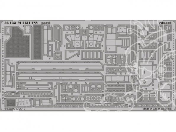 Eduard photodecoupe 36132 M-1131 FSV 1/35