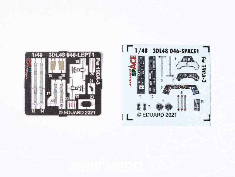 Eduard Space décalques 3D 3DL48046 Focke Wulf Fw 190A-3 Eduard 1/48