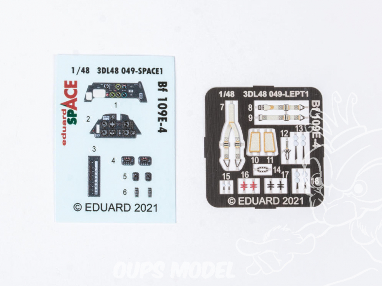 Eduard Space décalques 3D 3DL48049 Messerschmitt Bf 109E-4 Eduard 1/48