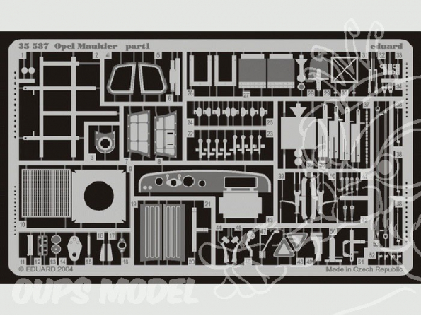 Eduard photodecoupe militaire 35587 Maultier 1/35