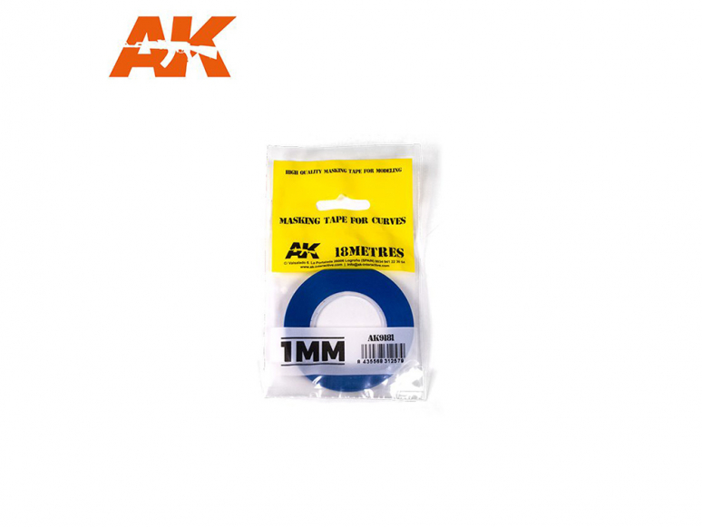 AK interactive ak9181 RUBAN DE MASQUAGE POUR COURBES 1MM