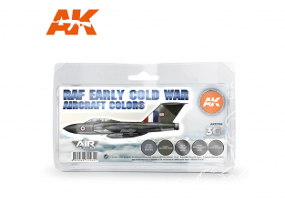 Ak interactive peinture acrylique 3G Set AK11756 Couleurs des avions de la RAF au début de la guerre froide
