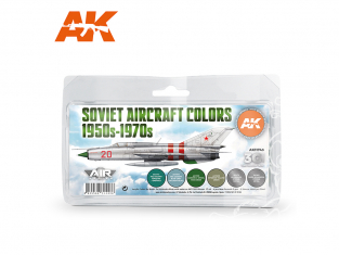Ak interactive peinture acrylique 3G Set AK11743 Couleurs des avions soviétiques des années 1950-1970