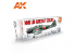 Ak interactive peinture acrylique 3G Set AK11737 Couleurs des avions IJN de la Seconde Guerre mondiale
